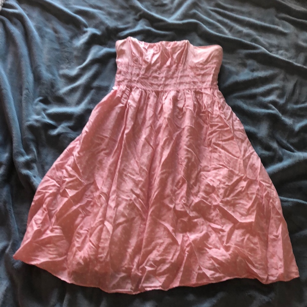 Lilly Pulitzer pink and white polkadot strapless